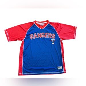 Texas Rangers Men’s XL Red and Blue Sports Jersey by True Fan